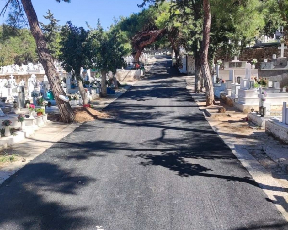 Ολοκληρώθηκαν οι ασφαλτοστρώσεις στο κοιμητήριο Βύρωνα
