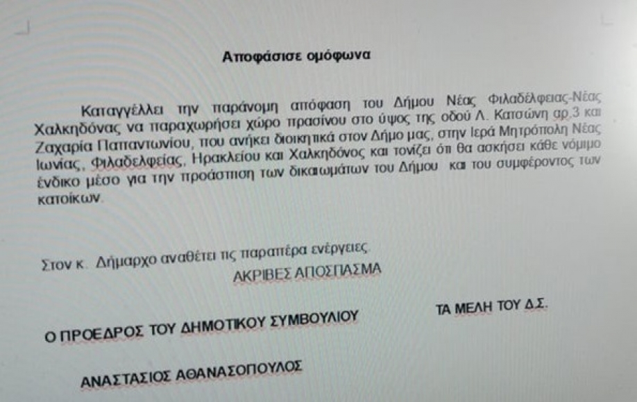 &quot;Θερμό&quot; διαδημοτικό επεισόδιο με τον Δήμο Αγίων Αναργύρων - Καματερού δημιουργεί η απόφαση του Δήμου Ν.Φ. - Ν.Χ. να παραχωρήσει στην Μητρόπολη χώρο στο Κάτω Κουκλάκι