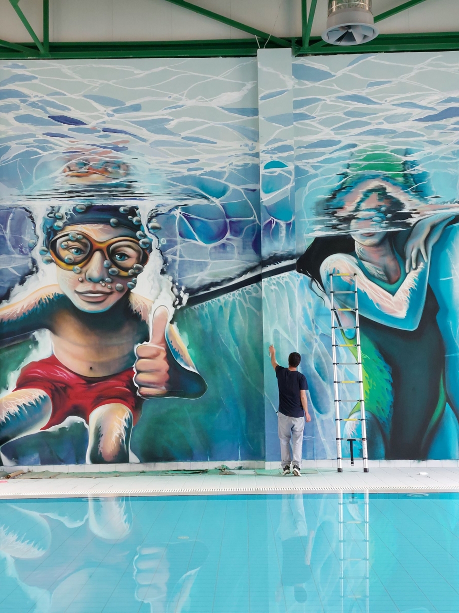 Street Art και στο Κολυμβητήριο του Δήμου Βύρωνα
