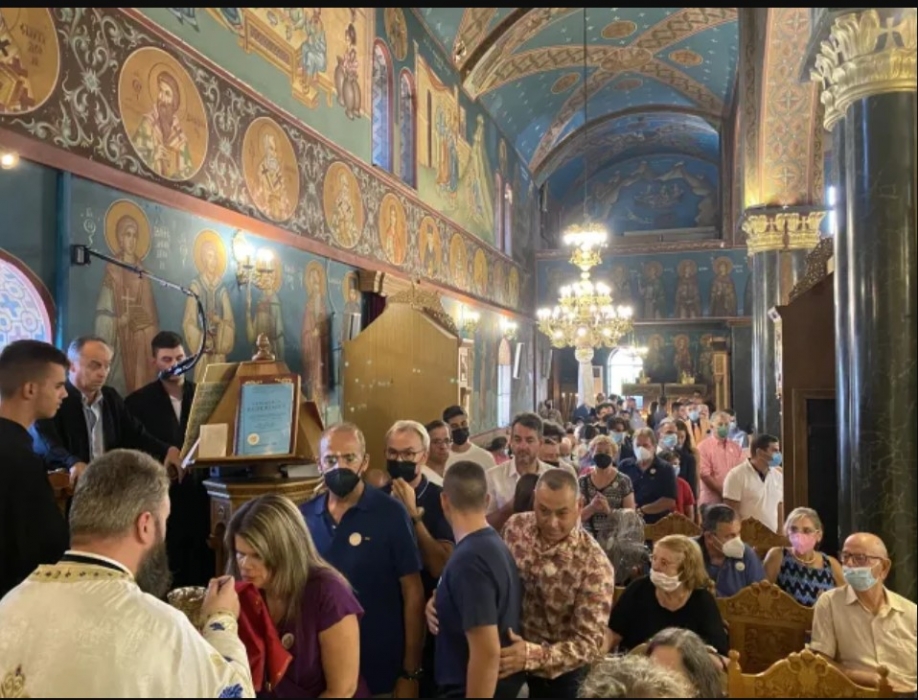 &Eta; &epsilon;&omicron;&rho;&tau;ή &tau;&eta;&sigmaf; &Kappa;&omicron;&iota;&mu;ή&sigma;&epsilon;&omega;&sigmaf; &tau;&eta;&sigmaf; &Theta;&epsilon;&omicron;&tau;ό&kappa;&omicron;&upsilon; &sigma;&tau;&eta; &Nu;. &Phi;&iota;&lambda;&alpha;&delta;έ&lambda;&phi;&epsilon;&iota;&alpha;